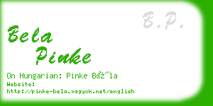 bela pinke business card